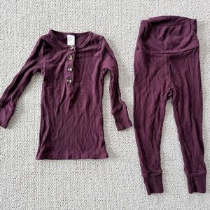 Lou Lou & Company Kylie Ribbed Kids Top and Bottom Set